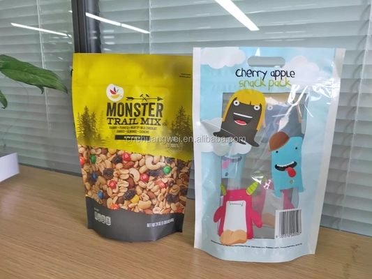 प्लास्टिक 4 साइड सीलिंग पेपर बैग बनाने की मशीन जिपर पाउच Ziplock Doypack