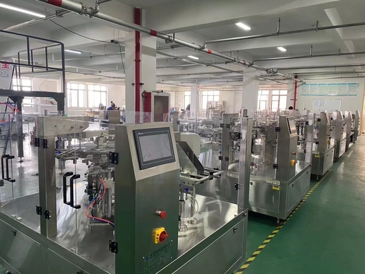 पॉपकॉर्न पाउच पेपर बैग सील पैकिंग मशीन 2000 किग्रा रोटरी माइक्रोवेव नाइट्रोजन फिलिंग