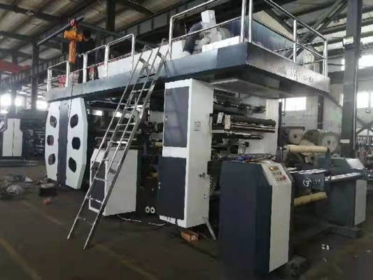 ऑटो स्टिकर लेबल के लिए 6 कलर यूवी डाई कट स्लिटिंग सर्वो के साथ इकोनॉमिक छह कलर सेंट्रल ड्रम फ्लेक्सो प्रिंटिंग मशीन